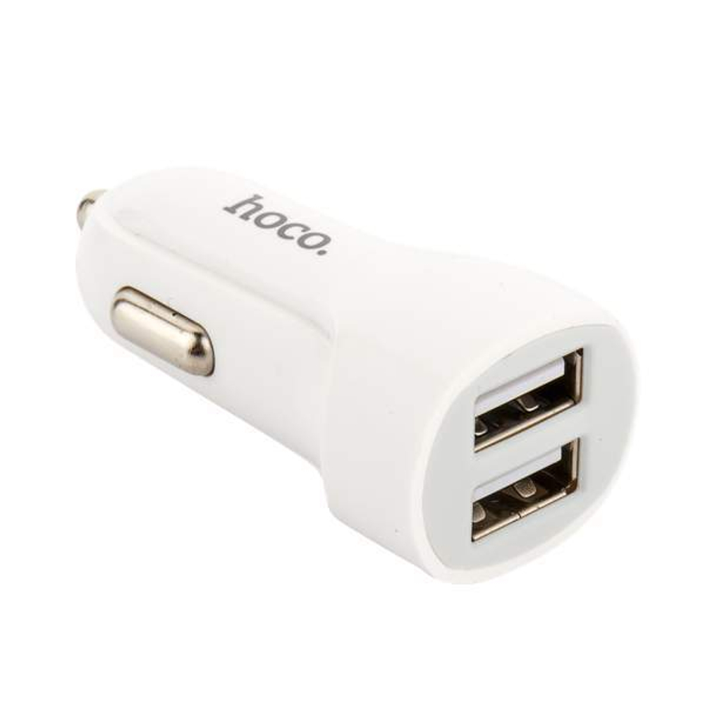 Разделитель автомобильный Hoco Z2A Dual USB Car Charger Set MicroUSB (2USB: 5V &amp; 2.4A) Белый