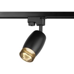 Трековый светильник однофазный ЭРА TR51-GU10 BK под лампу GU10 матовый черный | Однофазные светильники под лампу