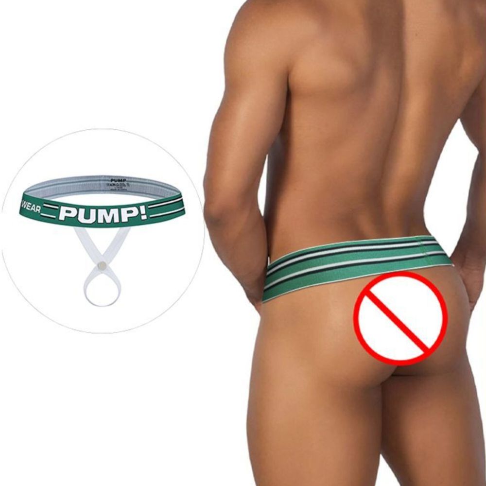 Мужской эротический аксессуар белый с зеленой резинкой PUMP! MP99-19