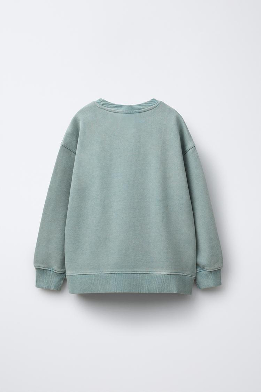 ZARA ТОЛСТОВКА С ПРИНТОМ «ГРАФФИТИ», СЕРО-СИНИЙ