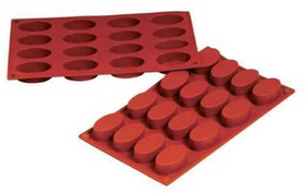 Форма силиконовая P.L. Proff Cuisine "Овал" 16 ячеек 55*33 мм, h 20 мм (30*17,5 см)