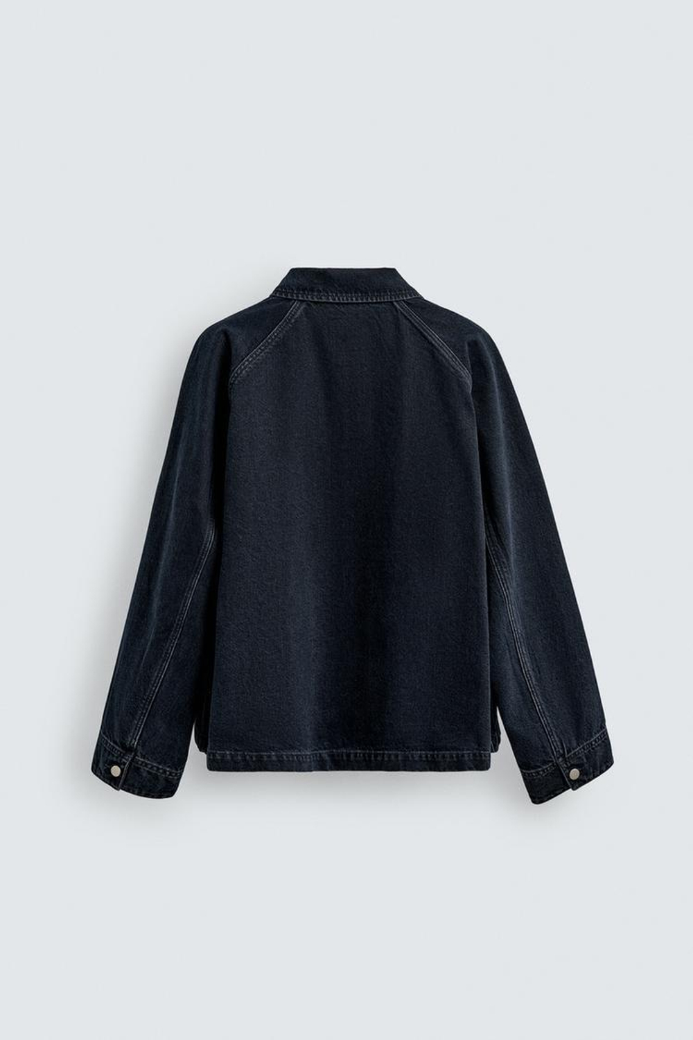 ZARA ДЖИНСОВАЯ КУРТКА С КАРМАНАМИ, МОРСКОЙ ТЕМНО-СИНИЙ