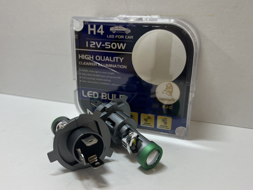 H4 / Светодиодные (H4) лампы, мини-линза, T01, 50 Вт, 12V (2 шт. / комплект) Оптом