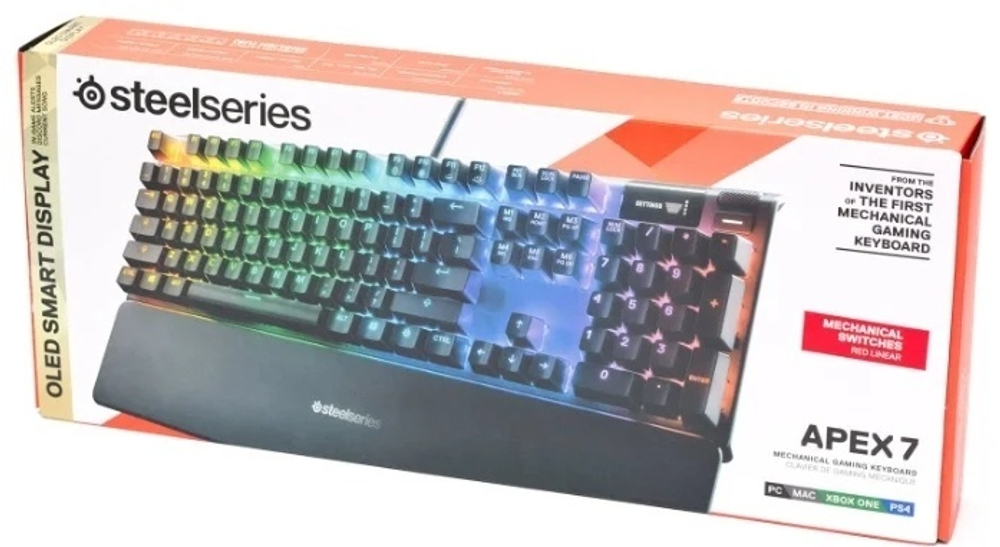 Клавиатура SteelSeries Apex 7 Red Switch 64642 черный
