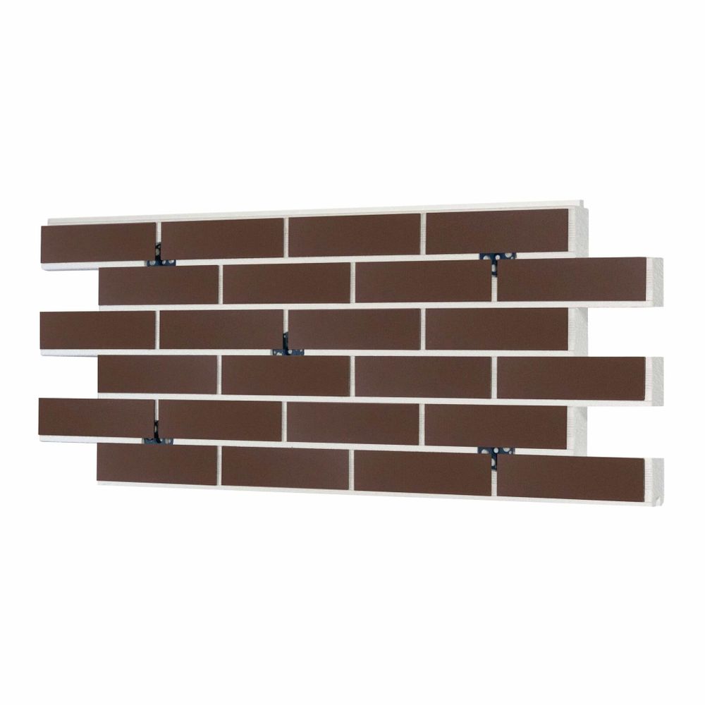 Клинкерная термопанель ППС Керамин Амстердам 4 Коричневый 1020х455 мм