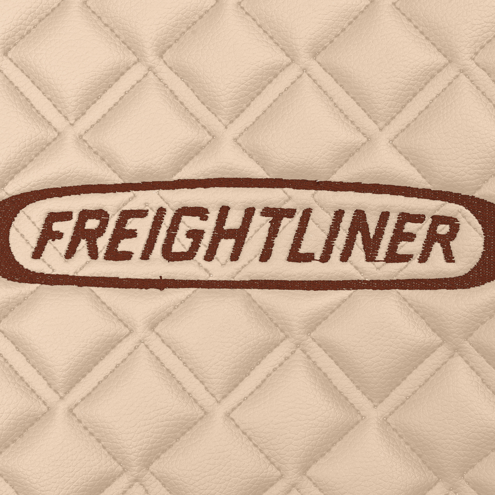 Ковры FREIGHTLINER CENTRY (механика) (экокожа, бежевый, бежевый кант, коричневая вышивка)