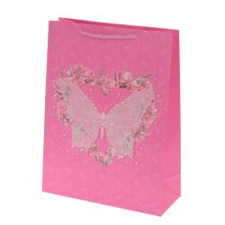 GAEM Пакет подарочный M (бумага 210г/м2, блок 12шт), L26 W12 H32 см, 4в.