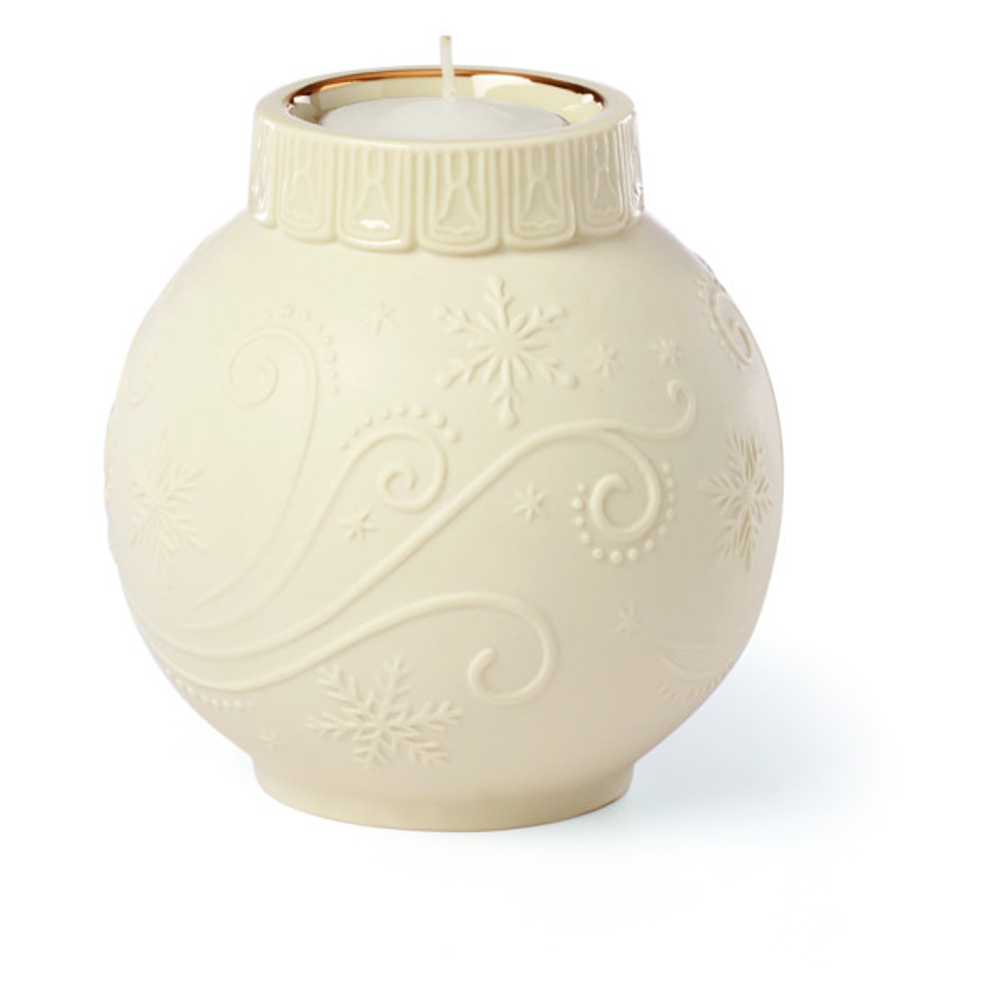 Подсвечник 10см Lenox Снежинки бежевый