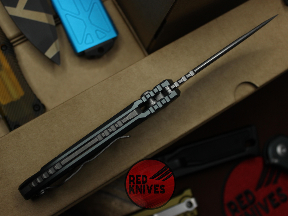 Нож Microtech GREY LUDT Gen III Standard S/E - клинок дроппоинт, серая рукоять