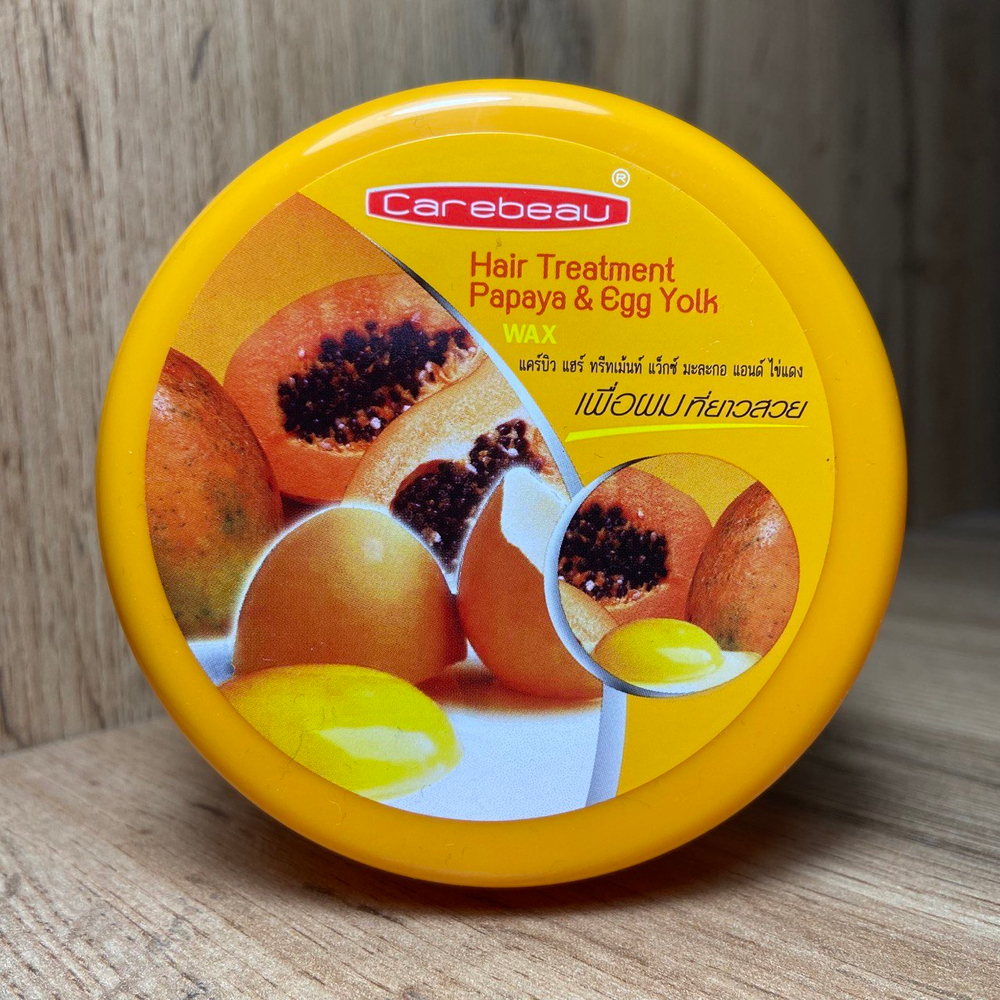 Маска для волос Carebeau Papaya and Egg Yolk Hair Treatment WAX восстанавливающая с папайей и яичным желтком 500 мл