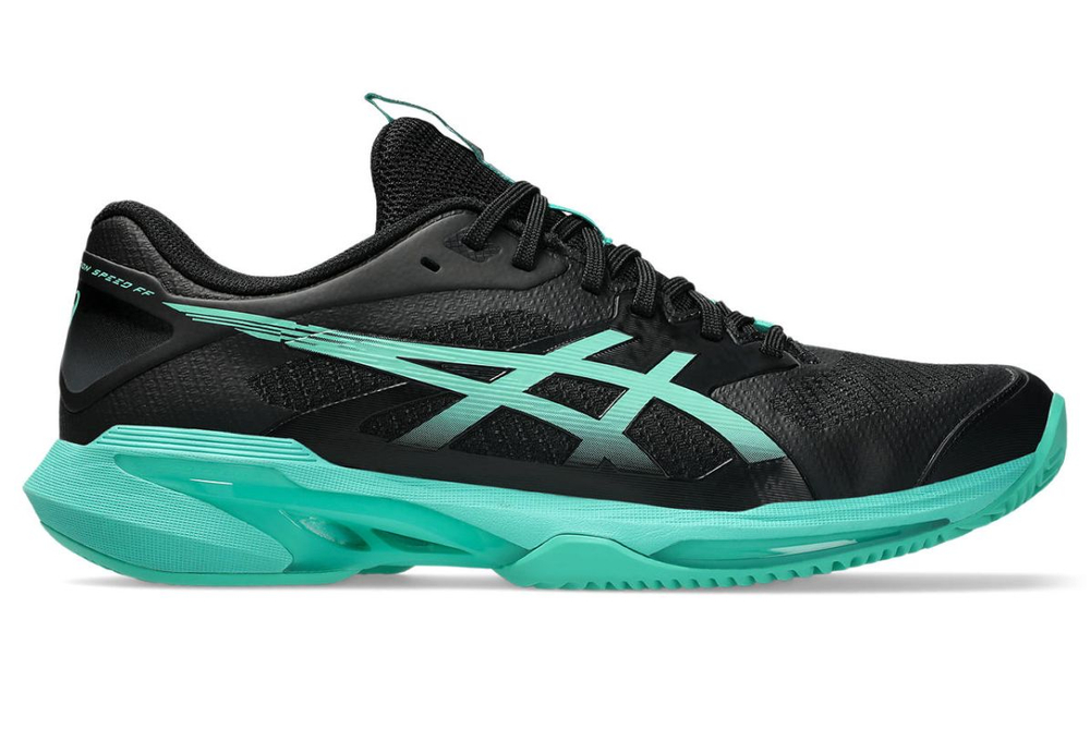 Теннисные кроссовки Asics Solution Speed FF 4 Clay - black/aurora green