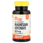 Sundance Vitamins, High Absorption, глицинат магния, 665 мг, 50 капсул с быстрым высвобождением