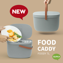 Контейнер для пищевых отходов foody, 7 л, серый