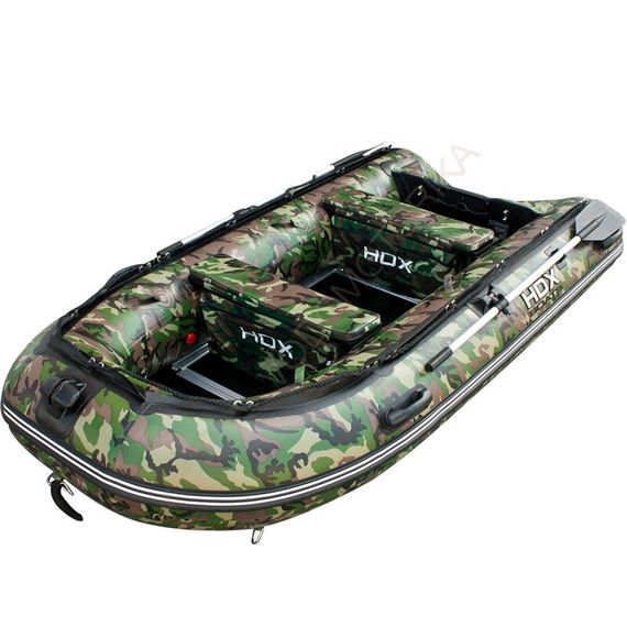 Надувная лодка HDX CARBON 370 ( зеленый камуфляж ) дерев. пол P/L