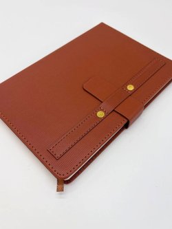 Блокнот А5 линейка 130л коричневый (8394-2)