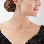 Серьги Coeur de Lion Asymmetry White-Gold 1102/21-1416