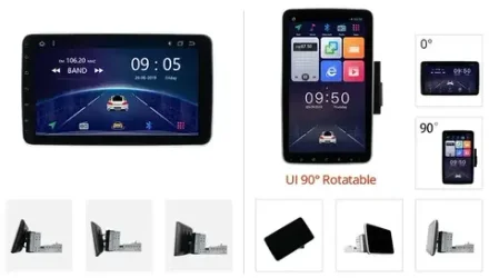 2DIN магнитола с поворотным экраном 10" - Carmedia OL-1008-Q на Android 12, ТОП процессор, 6+128Гб, CarPlay, 4G SIM-слот