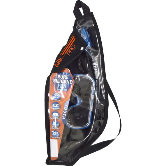 Набор детский маска+трубка в сумке TUSA Sport UCR-2022P прозрачный/розовый