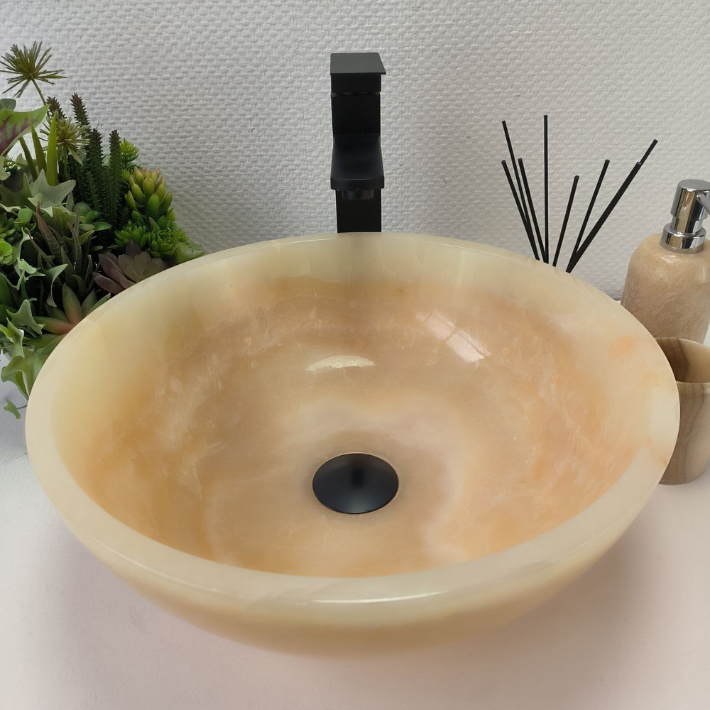Раковина из оникса Bowl Yellow TinLip BO-62891 40*40*15 140
