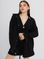 Рубашка лен, черная