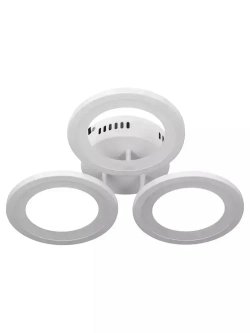 Люстра потолочная светодиодная с пультом ДУ Rivoli белая 60 Вт 3000К - 6200К, светильник на кухню, в детскую, в спальню