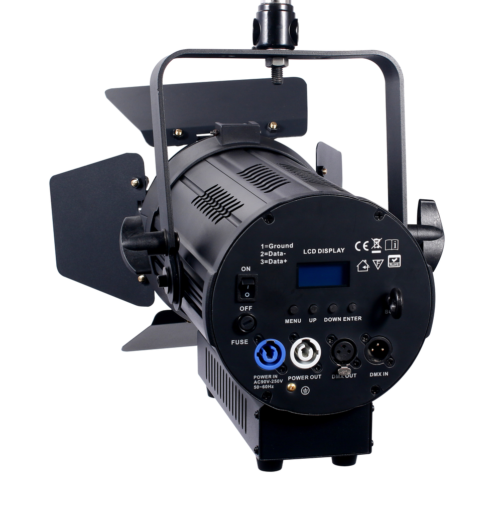 LED Studio Fresnel Fan-Less No Noise 100W — бесшумный Fresnel прожектор с зумом 15–50°