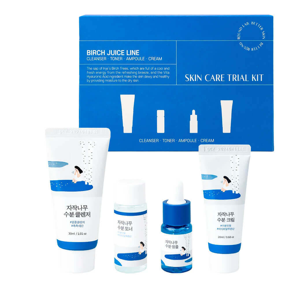Travel-набор средств с берёзовым соком Round Lab Birch Juice Trial Kit