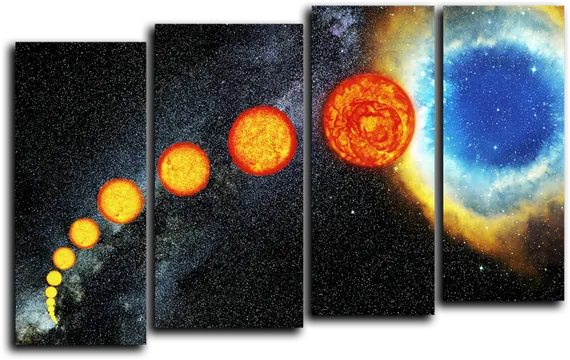 Модульная картина "Полет в пустоту"