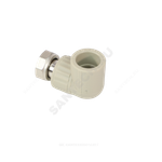Угольник PP-R комбинированный серый Дн 25х3/4" с накидной гайкой VALFEX 10138025Г