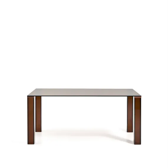 Стол Adularia из коричневого закаленного стекла 160 x 90 см