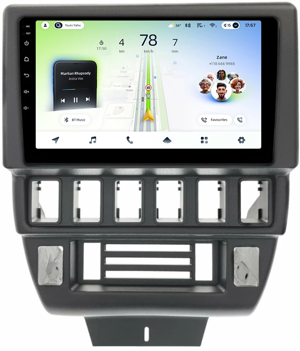 Магнитола для Lada 4x4, Urban, Bronto 1993-2019 - Teyes CC4L монитор 9" IPS на Android 14, Snapdragon 662, CarPlay, 4G SIM-слот