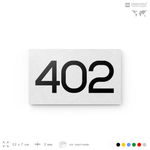 Номер на дверь 402, табличка на дверь для офиса, квартиры, кабинета, аудитории, склада, белая 120х70 мм, Айдентика Технолоджи