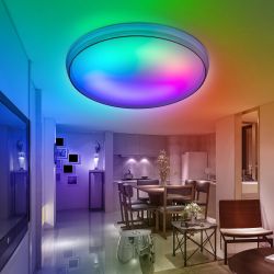 Светильник потолочный светодиодный ЭРА Классик с ДУ SPB-6-80-RC Solar RGBD с ДУ динамическое 80Вт