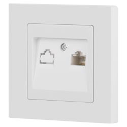 Розетка Intro Accent 6-303-01М информационная RJ45 IP20 СУ белый матовый