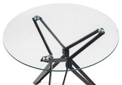 Стеклянный стол Roko 90х75 black
