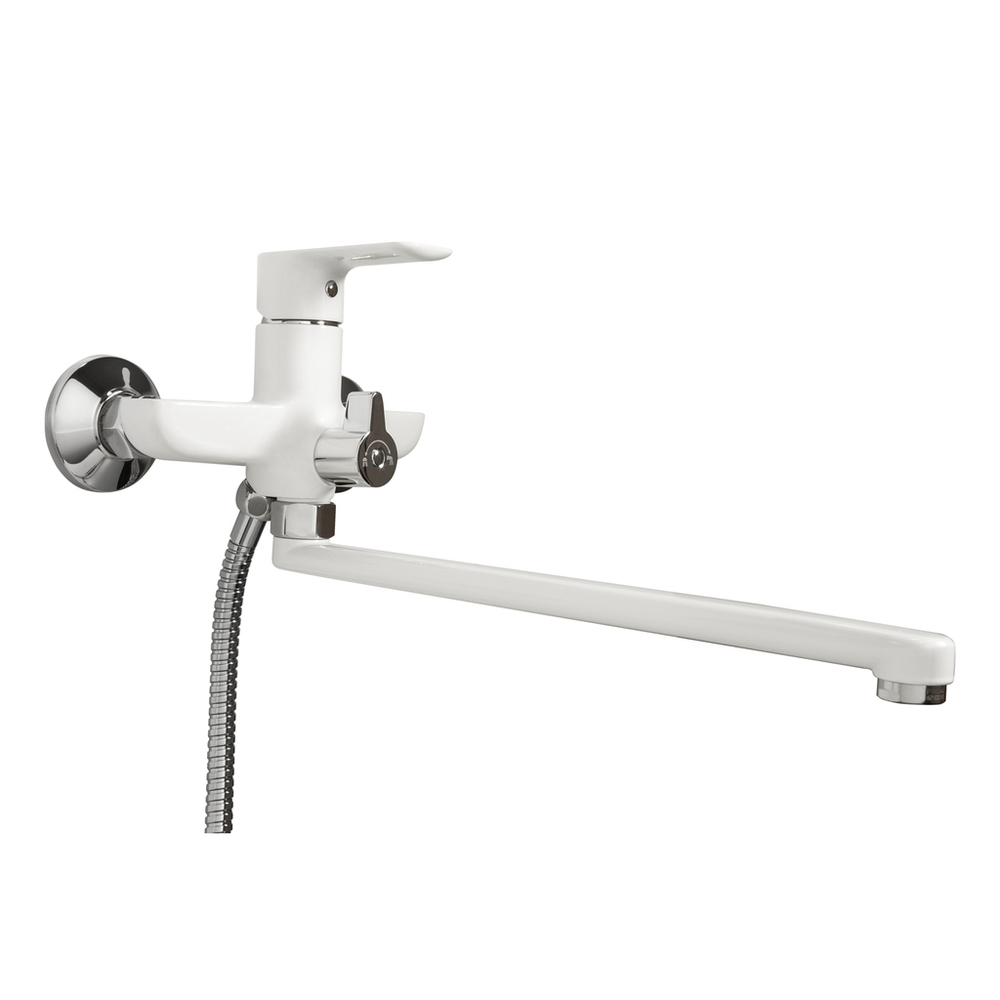 Смеситель для ванны и раковины 35к G2248 GAPPO L-излив, БЕЛЫЙ-ХРОМ