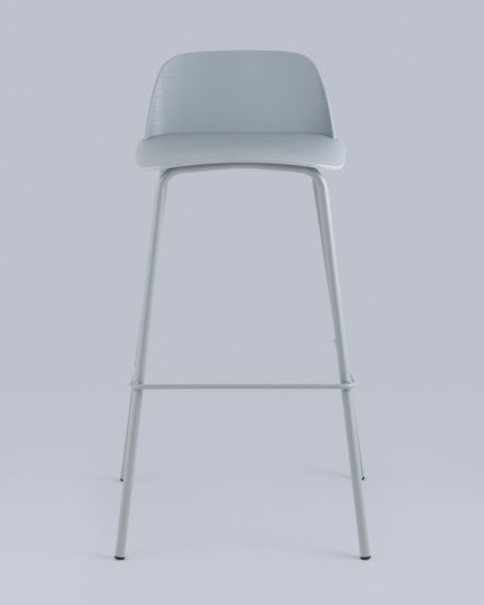 Стул барный Mist серо-голубой