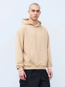 Худи оверсайз без начеса (бежевый)
