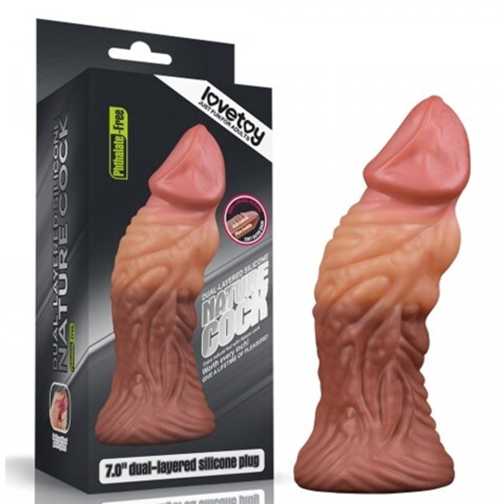 Фаллоимитатор Platinum с двойным покрытием Lovetoy (18*7) телесный