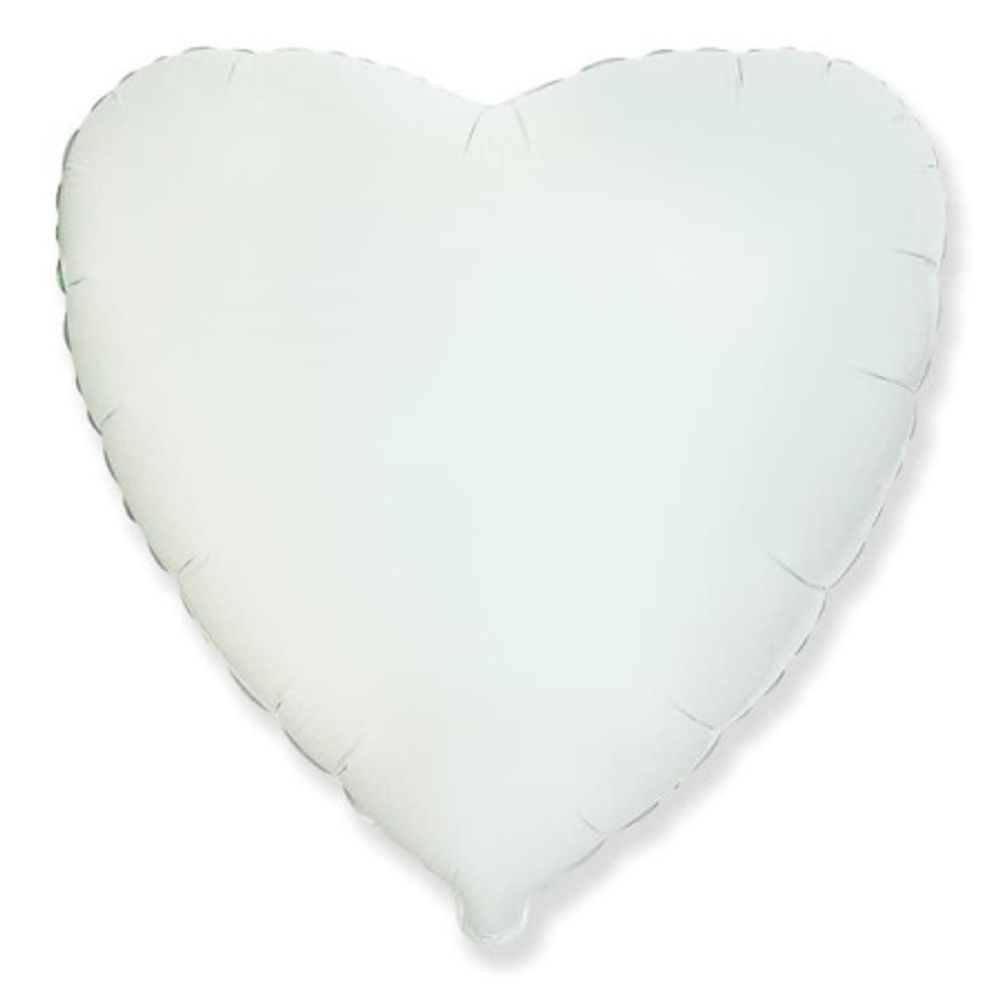 Сердце Белый 30"