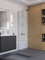 Душевая перегородка BelBagno UNO-L-1-TB-70-C-Cr профиль хром, стекло прозрачное