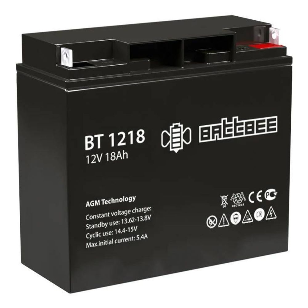 Аккумуляторная батарея Delta BT 1218 напряжение 12В, емкость 18Ач (182х76х167mm)
