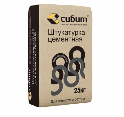 Штукатурка цементная для наружных работ Сибит 25 кг