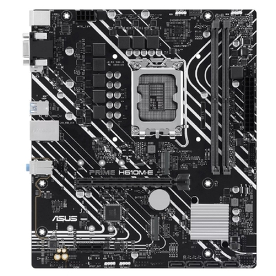 Материнская плата ASUS PRIME H610M-E CSM (Socket 1700, mATX, 2xDDR5(96GB), VGA/DP/HDMI, 1xPCIe/4.0x16/1xPCIe 3.0/1xLAN, 4xSATA 6Gb/s, 2xM.2, 2xUSB 3.2, 2xUSB 2.0, 2xPS/2)
