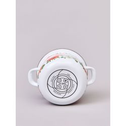 КАСТРЮЛЯ AGNESS ЭМАЛИРОВАННАЯ С ЭМАЛ.КРЫШКОЙ СЕРИЯ "МАКИ", 1.5 Л, 16*10 СМ