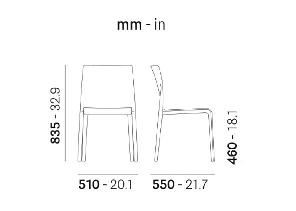 Стул пластиковый Pedrali Volt HB, красный