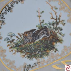 Салатник ракушка Queen's Crown Охота Бежевая 28 см