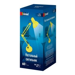 TLI-221 LIGHT YELLOW E27 Светильник настольный. Цоколь Е27. 60W. Механический выключатель. Желтый. ТМ Uniel