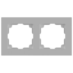 Рамка для розеток и выключателей Intro Accent 6-502-03 на 2 поста, СУ, алюминий | Intro