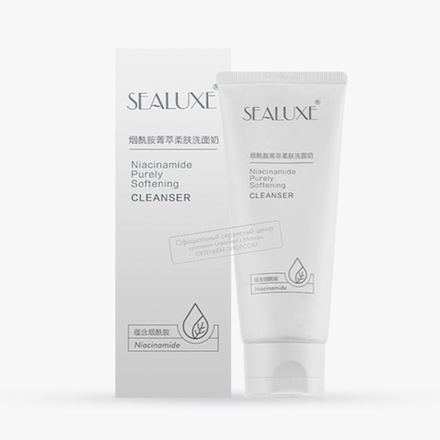 Очищающее смягчающее средство для лица с ниацинамидной эссенцией SEALUXE, 100г (3 PV)